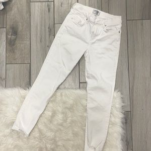 AGolde White Crop Jean